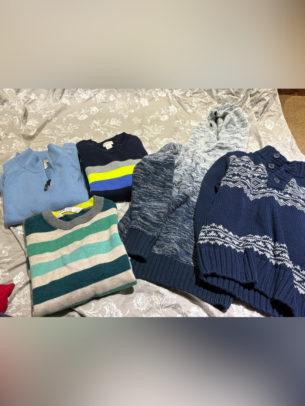 Boys bundle sweaters polos dress shirt 6/7 small 9 pieces
